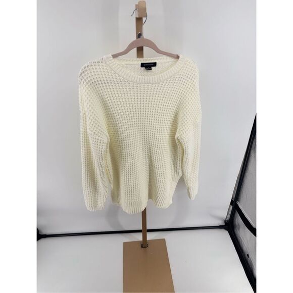 Sanctuary White Waffle Knit Sweater Womens Size Small - Picture 7 of 10